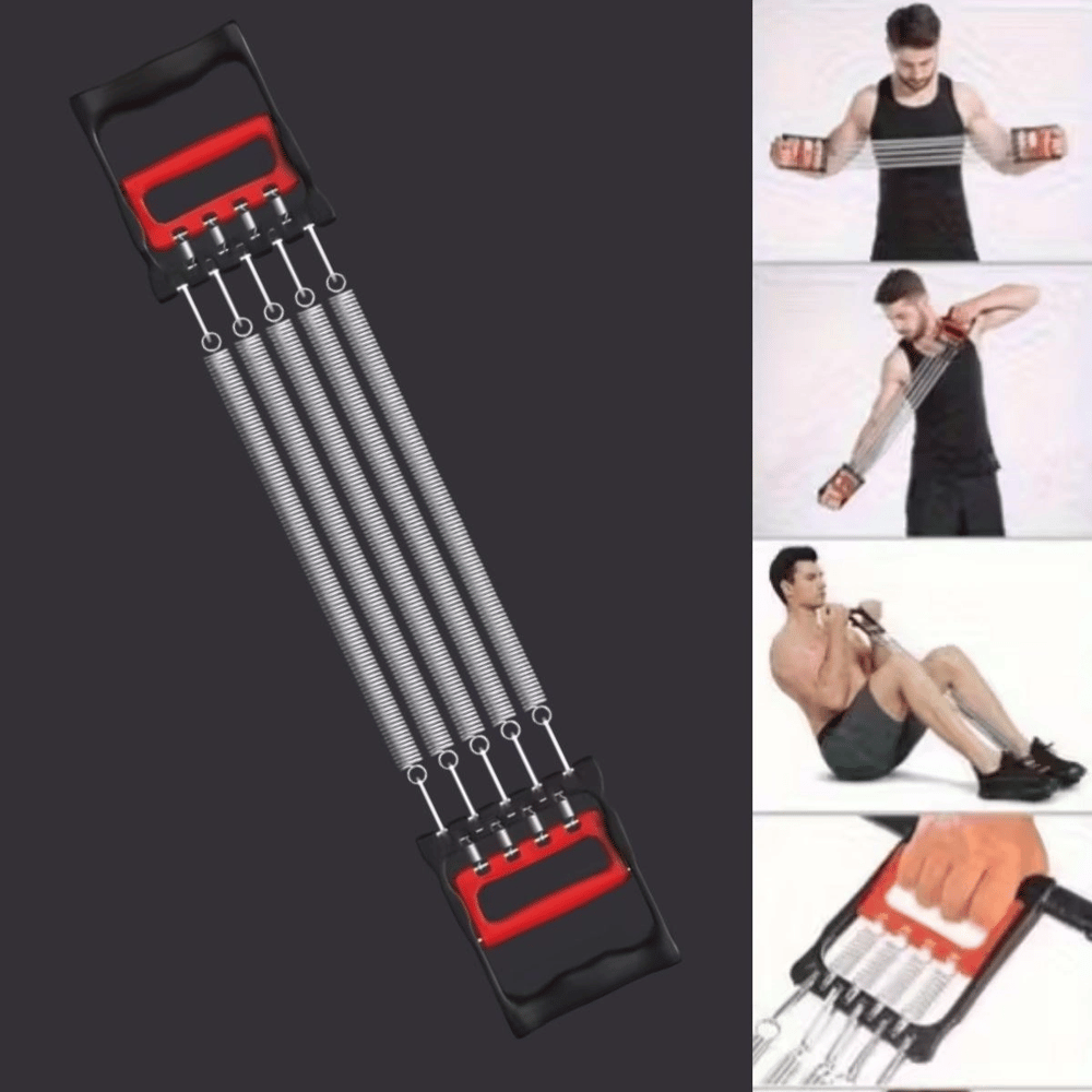 Göğüs Genişletme Ve Kuvvet Egzersiz Aleti – 5 Yaylı 5 Kademeli Ayarlanabilir Fitness Ve Kuvvet Antrenmanı Ekipmanı Bx40