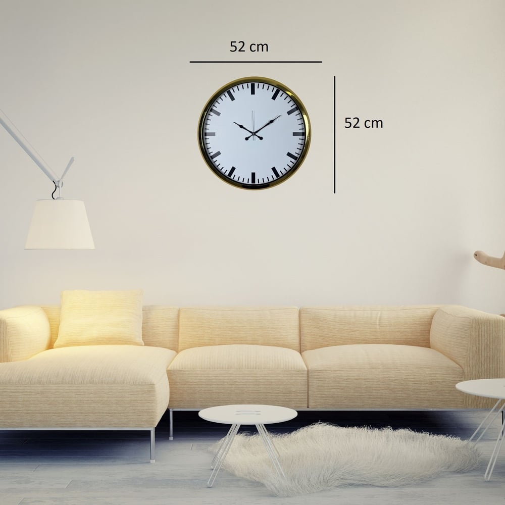 Gold Ivory Prime 52 x 52 Cm Duvar Saati