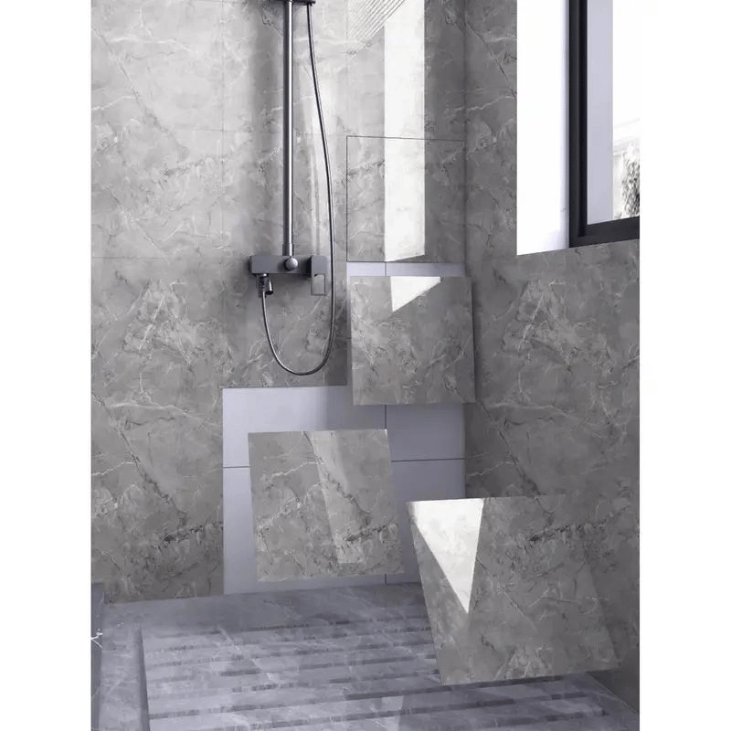 Gri Mermer Desen Duvar Sticker (30*30)