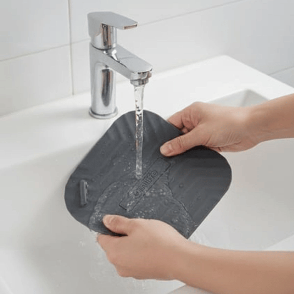 Gri kare Evye Gider Koku Önleyici Silikon Mat – Lavabo Süzgeç Ve Haşere Engelleyici Bx40
