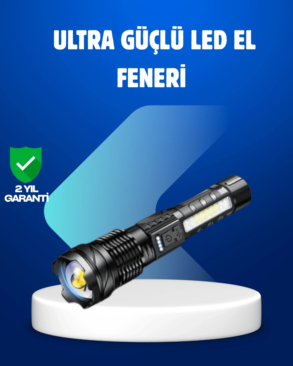 Güçlü LED El Feneri Şarj Edilebilir Çok Modlu