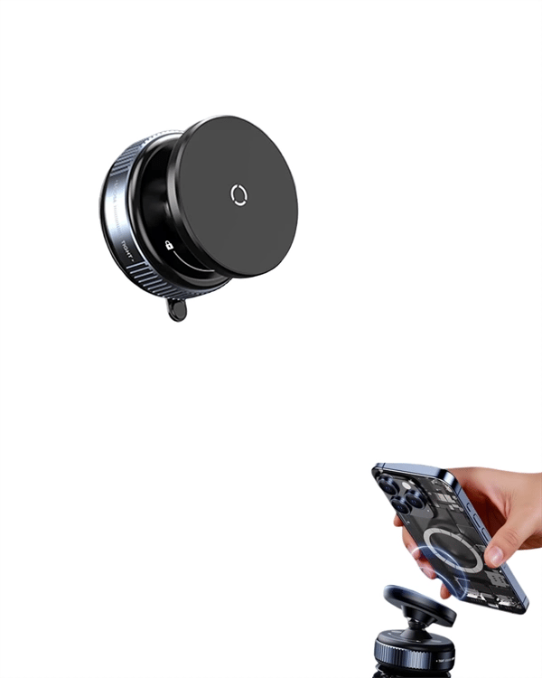 Güçlü Manyetik Tutuşlu 360° Döner Araç Telefon Tutucu – Vakumlu Montajlı