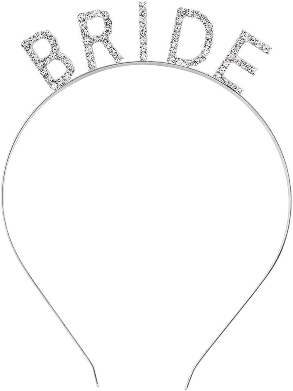 Gümüş Renk Bekarlığa Veda Kristal Taş Bride Tacı İthal 16x10 cm (3936)