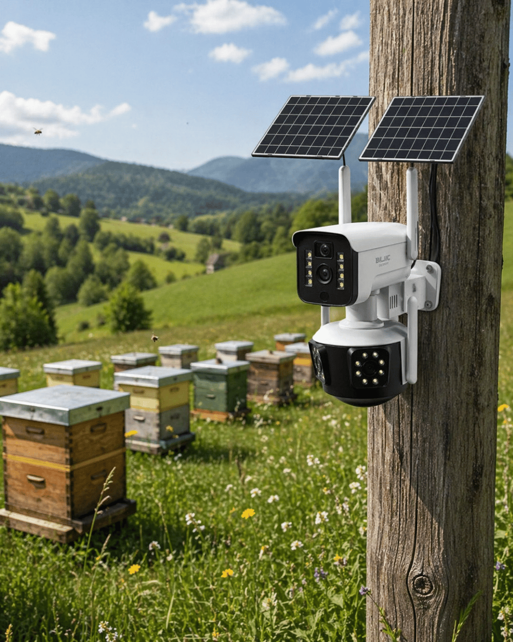 Güneş Enerjili Çiftlik Kamerası 9MP 4G SIM Kartlı Solar Güvenlik Kamerası 2 Yıl Garantili