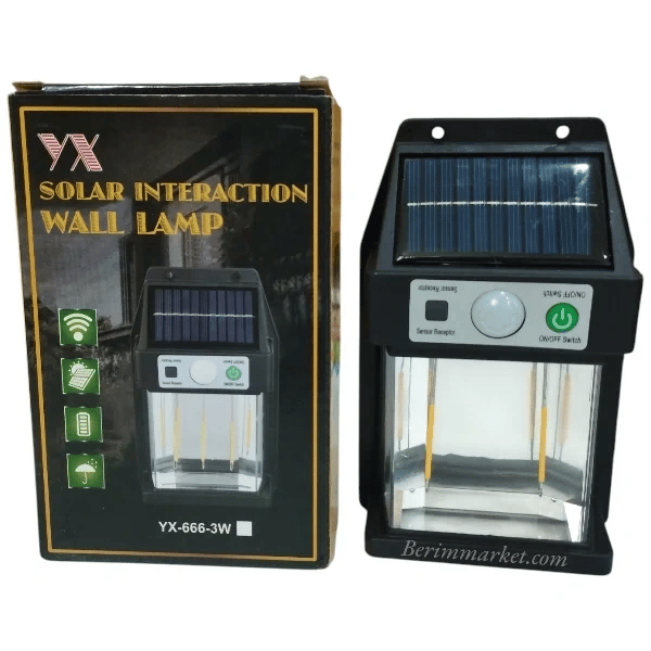 Güneş Enerjili Duvar Lambası Yx-666 3w Bx40