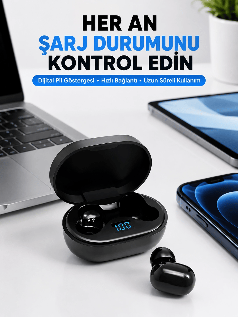 Gürültü Azaltmalı Mikrofonlu Bluetooth Kulaklık Yeni Nesil