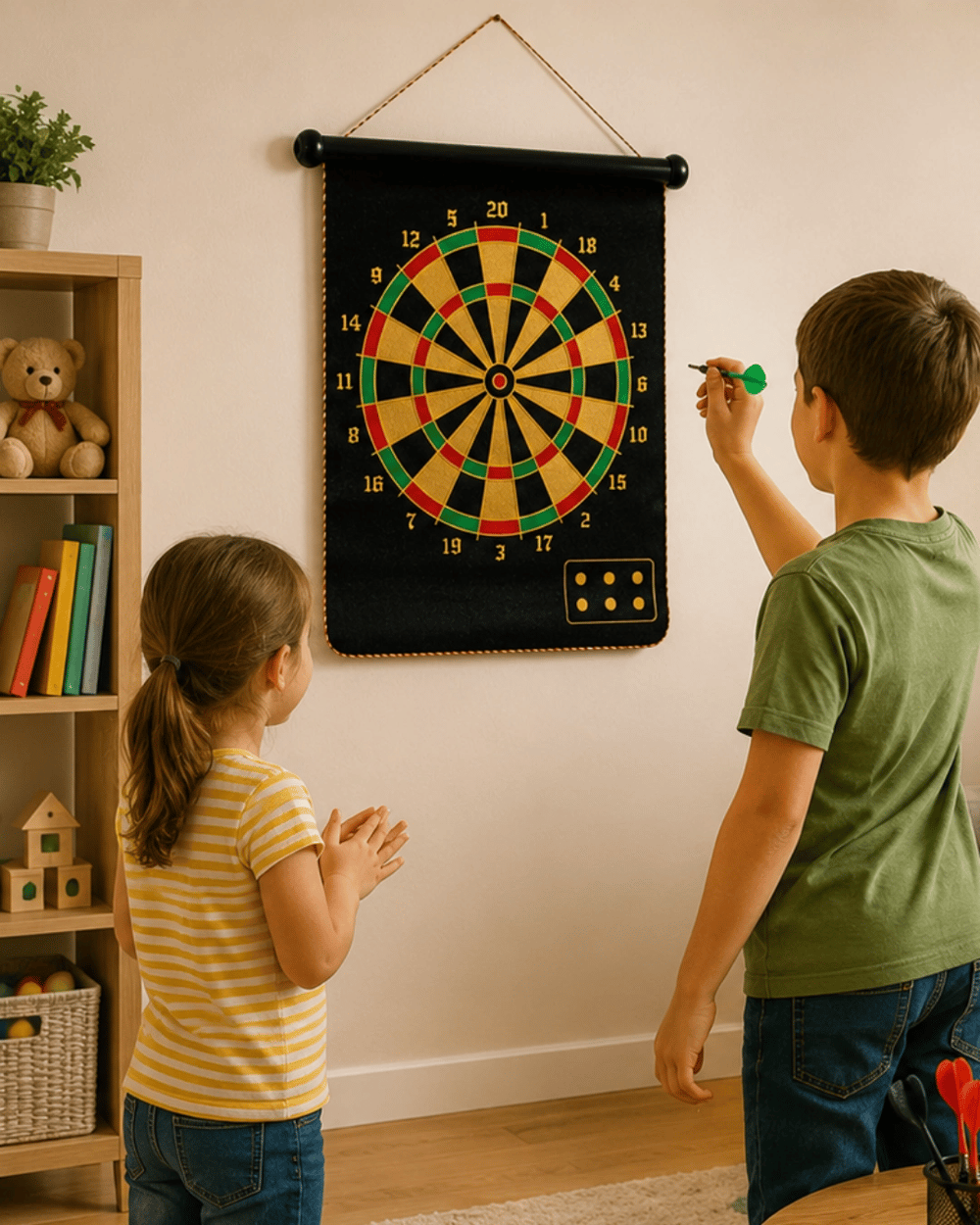 Güvenli Manyetik Dart Seti 6 Dart Oklu Eğlenceli Hedef Oyunu