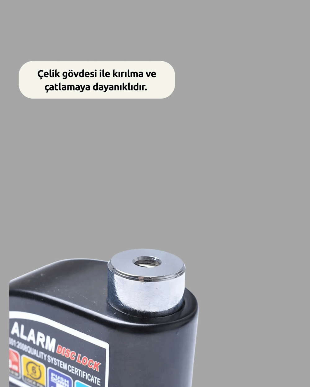 Güvenlik Sensörlü Alarmlı Disk Kilidi Motosiklet ve Bisiklet İçin