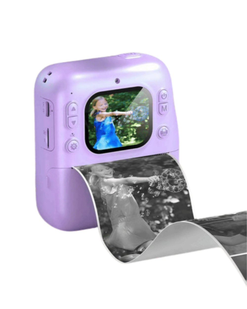 HD Ekranlı Çocuk Fotoğraf Makinesi Video Kayıt ve Baskı Kağıdı Kalem Hediyeli