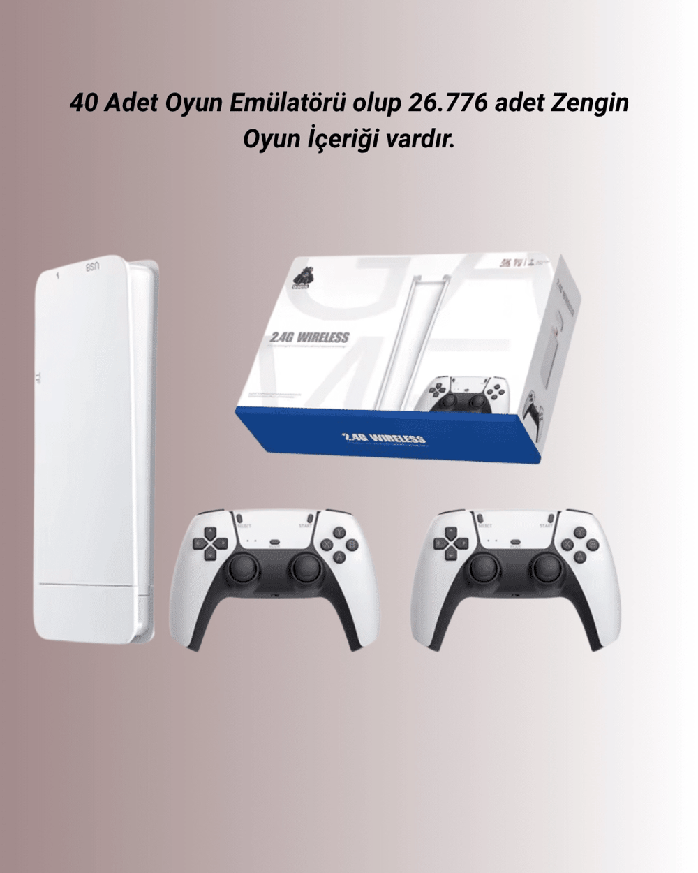 HDMI Çıkışlı Çift Kablosuz Kollu Retro Game Stick – M15
