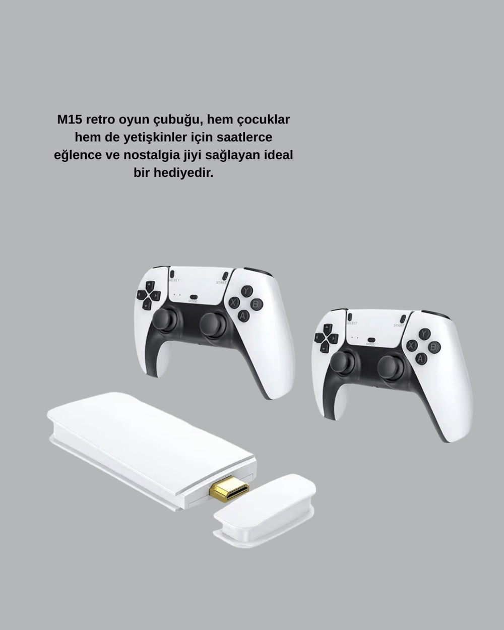 HDMI Çıkışlı Kablosuz 2 Kollu 4K Retro Oyun Kutusu