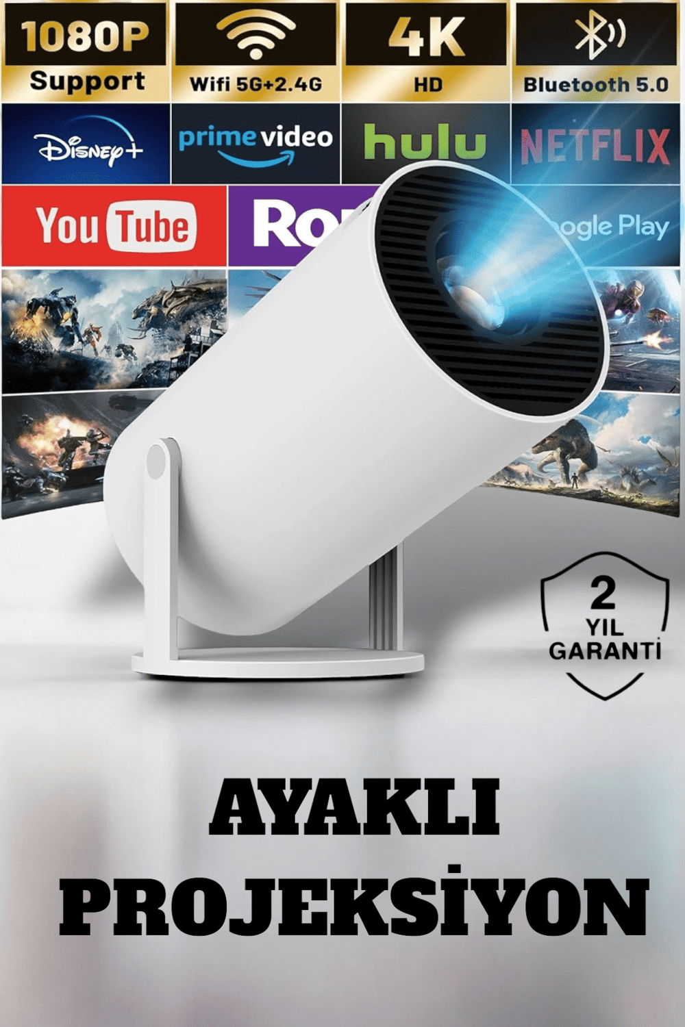 HDMI ve Full HD Teknolojili 160 ANSI Lümen Kablosuz Projeksiyon