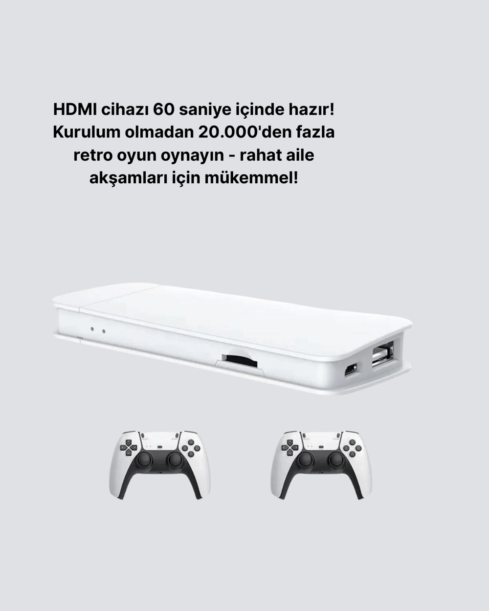 HDMI ve Kablosuz Kontrolcülü 20.000 Oyunlu Retro Oyun Konsolu