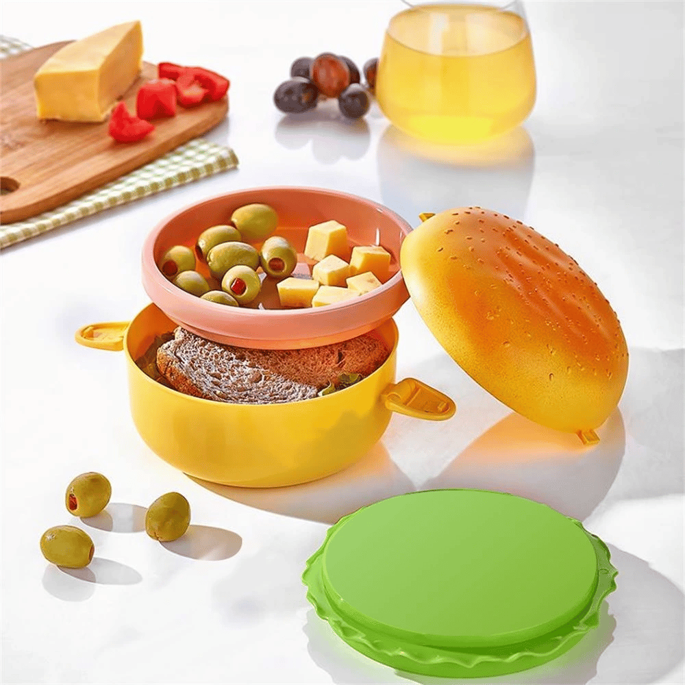 Hamburger Görünümlü Beslenme Ve Saklama Kabı