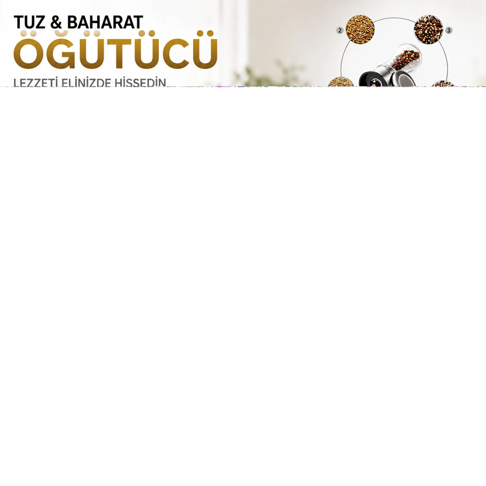 Hand Grınder Küçük Cam Hazneli - Krom Kaplama Pls.kapaklı Tuz - Baharat Öğütücü İ22-411 Bx40
