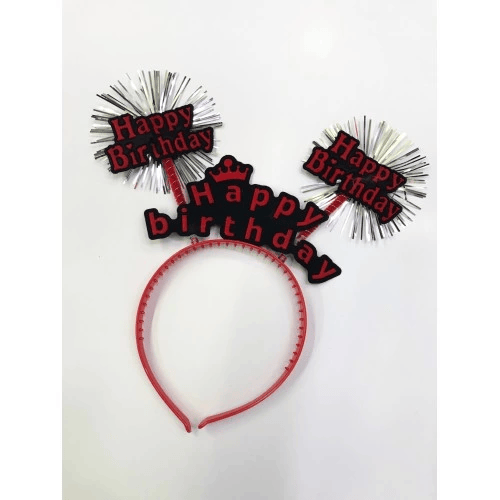 Happy Birthday Neon Renk Doğum Günü Tacı - 12 Adet