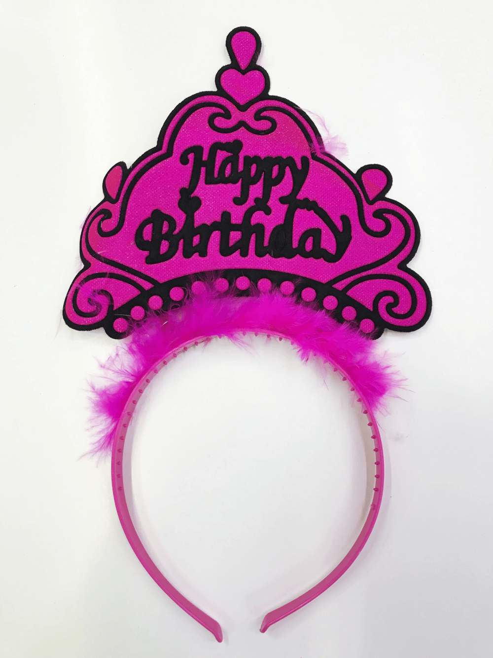 Happy Birthday Yazılı Neon Renk Taç 12 Adet