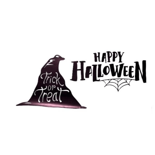 Halloween Temalı Duvar Stickerı - 3 Farklı Model - Cadılar Bayramı Dekoru - 57x24 cm