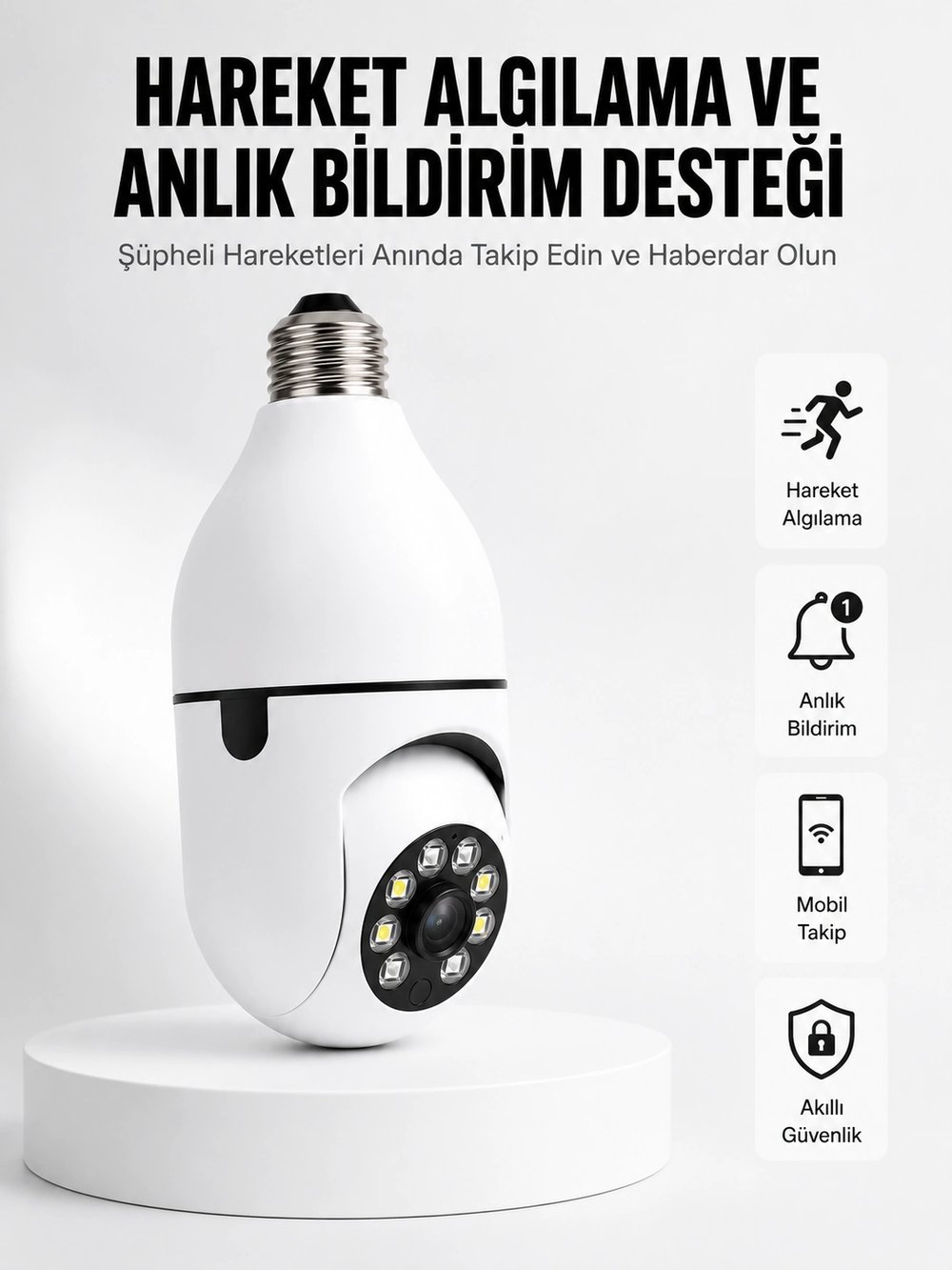 Hareket Algılamalı Kablosuz Akıllı Ev Güvenlik Kamerası Yeni Nesil