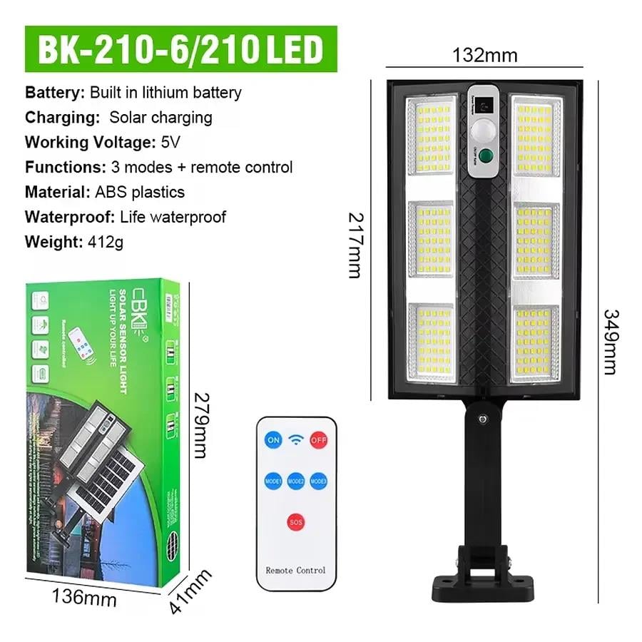 Hareket Sensörlü IP65 Güneş Enerjili LED Spot Kumandalı (3936)
