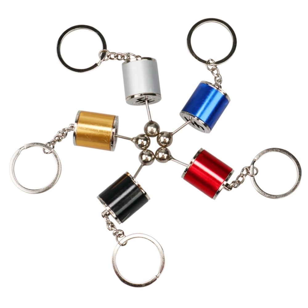 Hareketli Araba Vites Anahtarlık Altı Hız Manuel Vites Dişli Shifter Topuzu Metal Anahtarlık Bx40