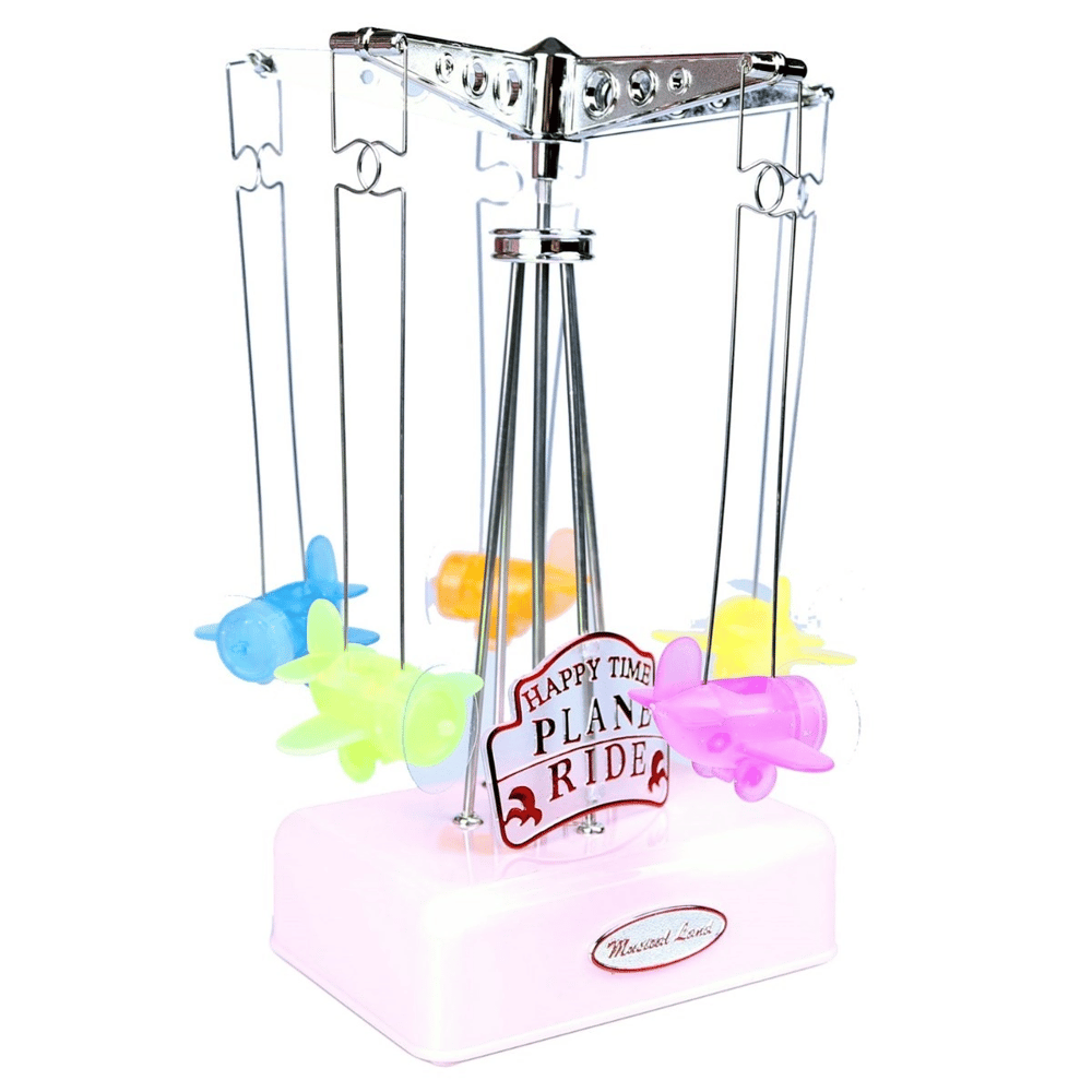 Hareketli Uçaklı Kurmalı Hediyelik Küçük Müzik Kutusu Aleti Bx40