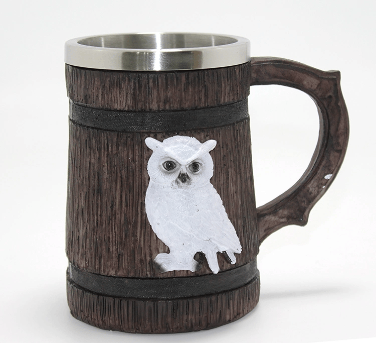 Harry Potter Hedwig Temalı 3D Kabartmalı Çelik Kupa Bardak