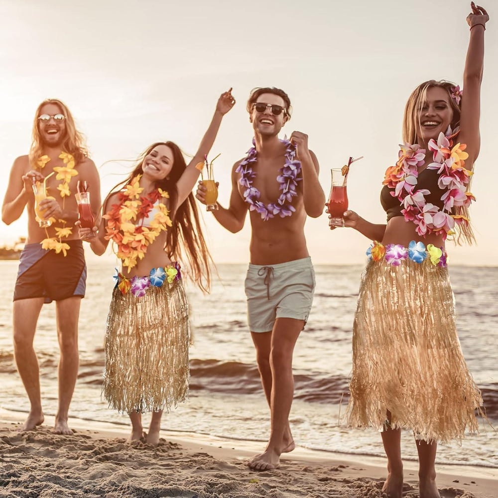 Hawaii Tarzı Hula Eteği – 60 cm Hasır Naturel Etek (3936)