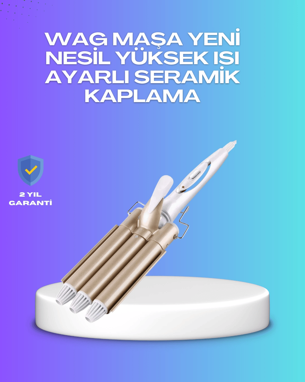 Hızlı Isınan Şarjlı Saç Kıvırıcı Maşa