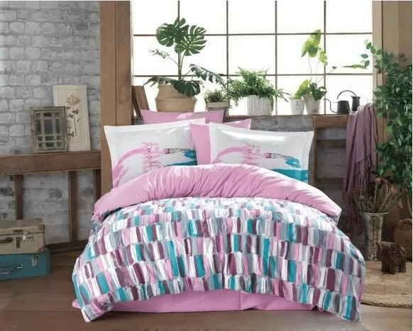 Hobby Kingsize Poplin Nevresim Mikado Pembe