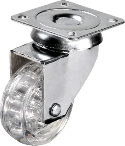Hts 301 - 50x20 Mm Şeffaf Makaralı Tablalı Teker