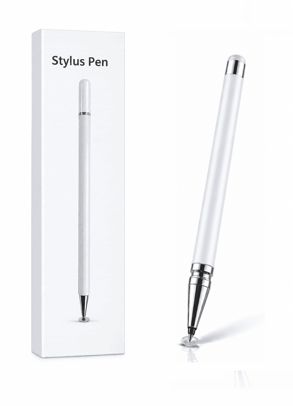 Huawei Y6 2019 Uyumlu Dokunmatik Stylus Kalem Disk Uçlu Hassas Beyaz Tablet Telefon Çizim Kalemi