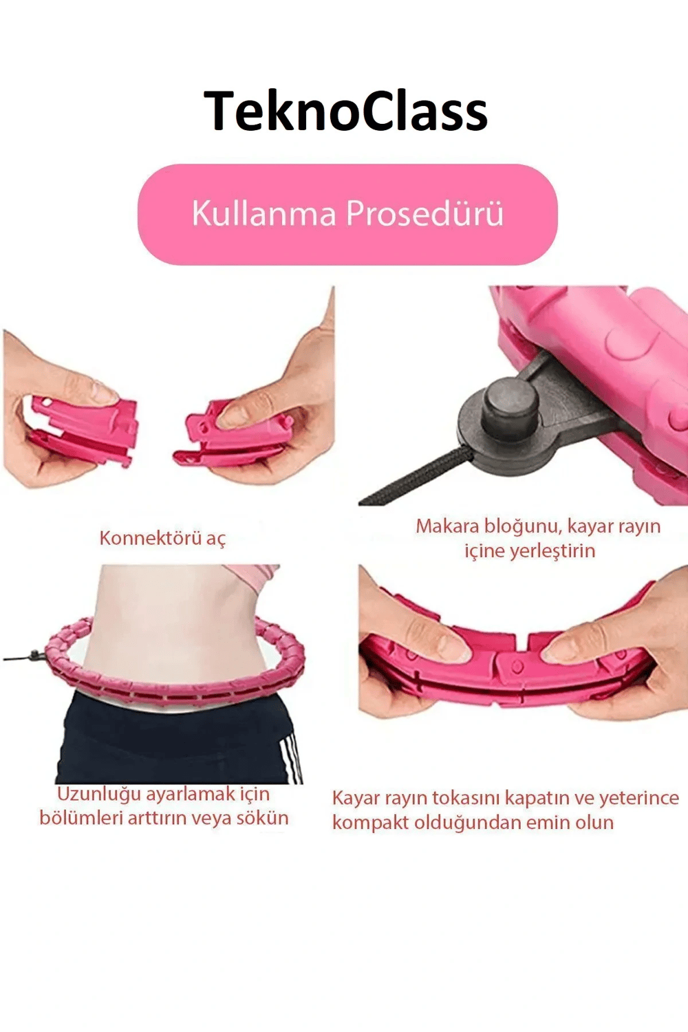 Hulahop Egzersiz Çemberi Egzersiz Halkası Ağırlıklı Bel Karın Kalça Bölgesi Ayarlanabilir