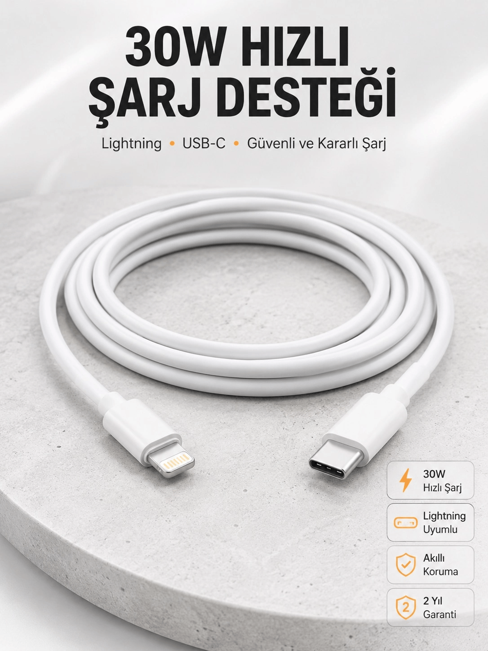 IOS Tüm Serilerle Uyumlu 30W Hızlı Şarj Aleti 11 12 13 14/Pro Max Mini Plus