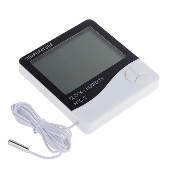 İç Ve Dış Ortam Sıcaklığını Ölçebilen Lcd Ekran Saat Göstergeli Alarmlı Nem Ölçer Termometre Bx40