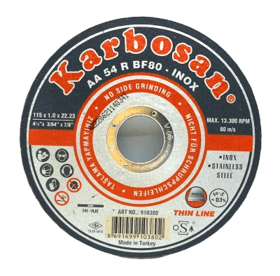 İnox Metal Kesici Disk 115mmx1.0x22 Bx40