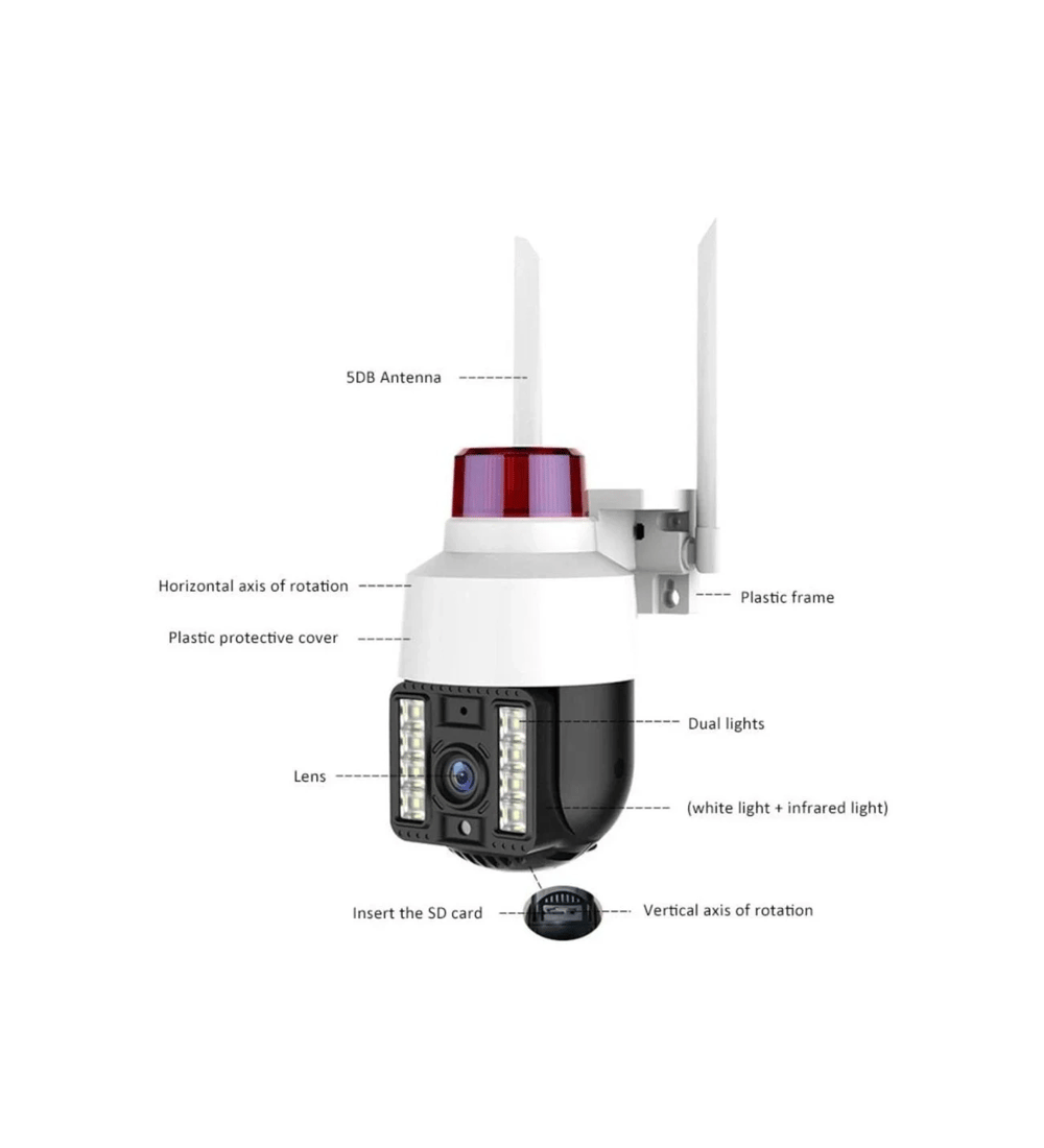 Int-cmr21 Sd-kart Destekli Hareketli Sesli Gece Renkli Ptz Akıllı Wifi Güvenlik Kamerası Bx40