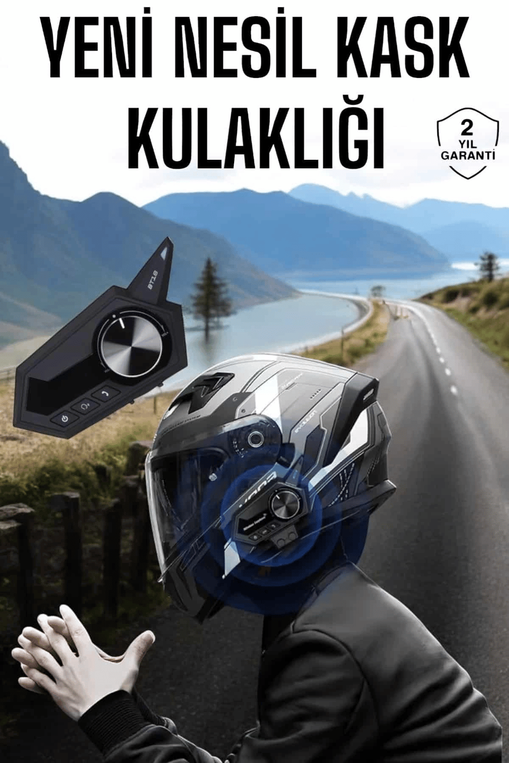 Intercom Kask Kulaklığı ANC Özelliği Yüksek Ses Kaliteli Bluetooth Kulaklık