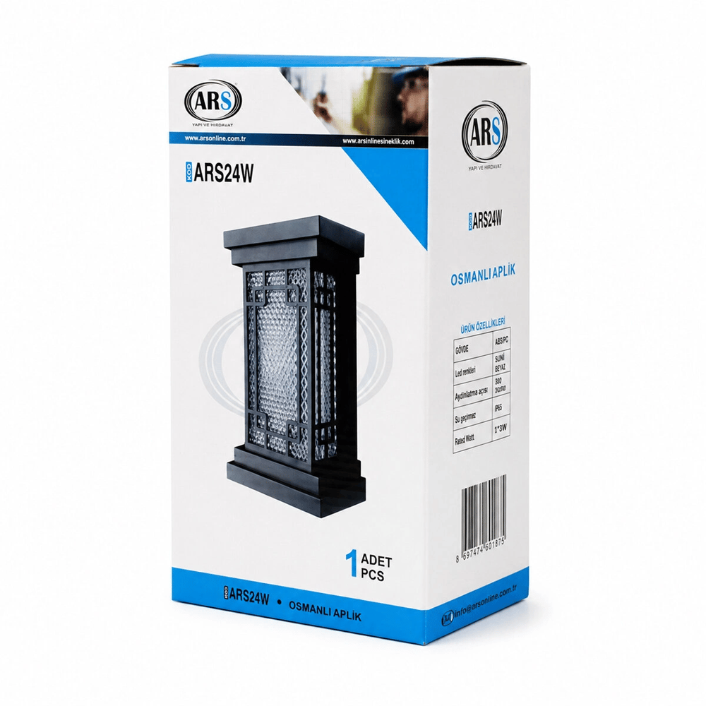 Ip66 50.000 Saat Led Ömrü 22w Osmanlı Led Aplik Duvar Lambası Ars-348952 Bx40
