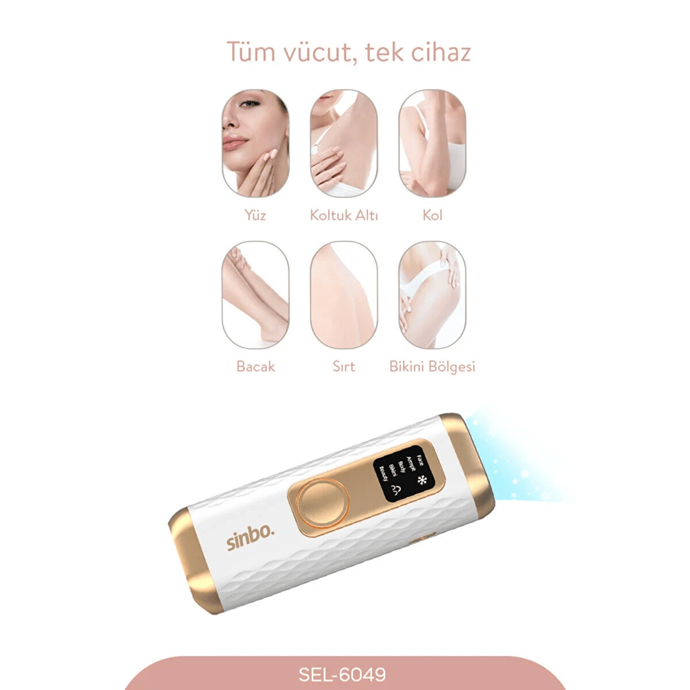 Ipl Buz Lazer Epilatör - Epilasyon Cihazı 5 Farklı Mod - Lcd Ekran Tüm Vücut Uygun Sel-6049 Bx40