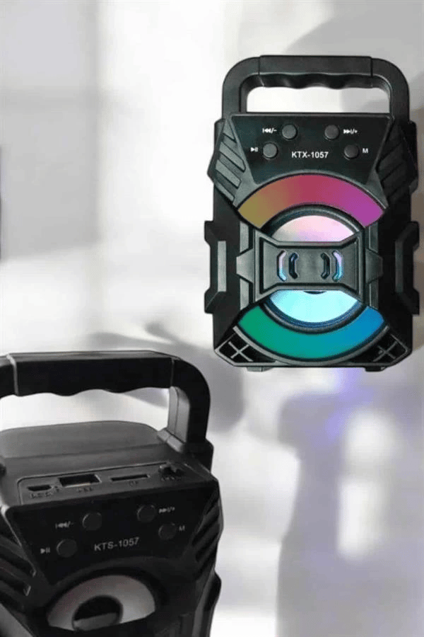 Işıklı Bluetooth Hoparlör Müzik ve Renkli Işık Taşınabiilir