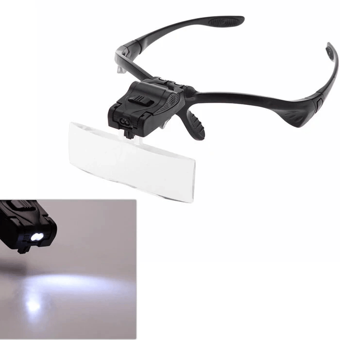 Işıklı Gözlük Büyüteç  5 Farklı Lens 9892b