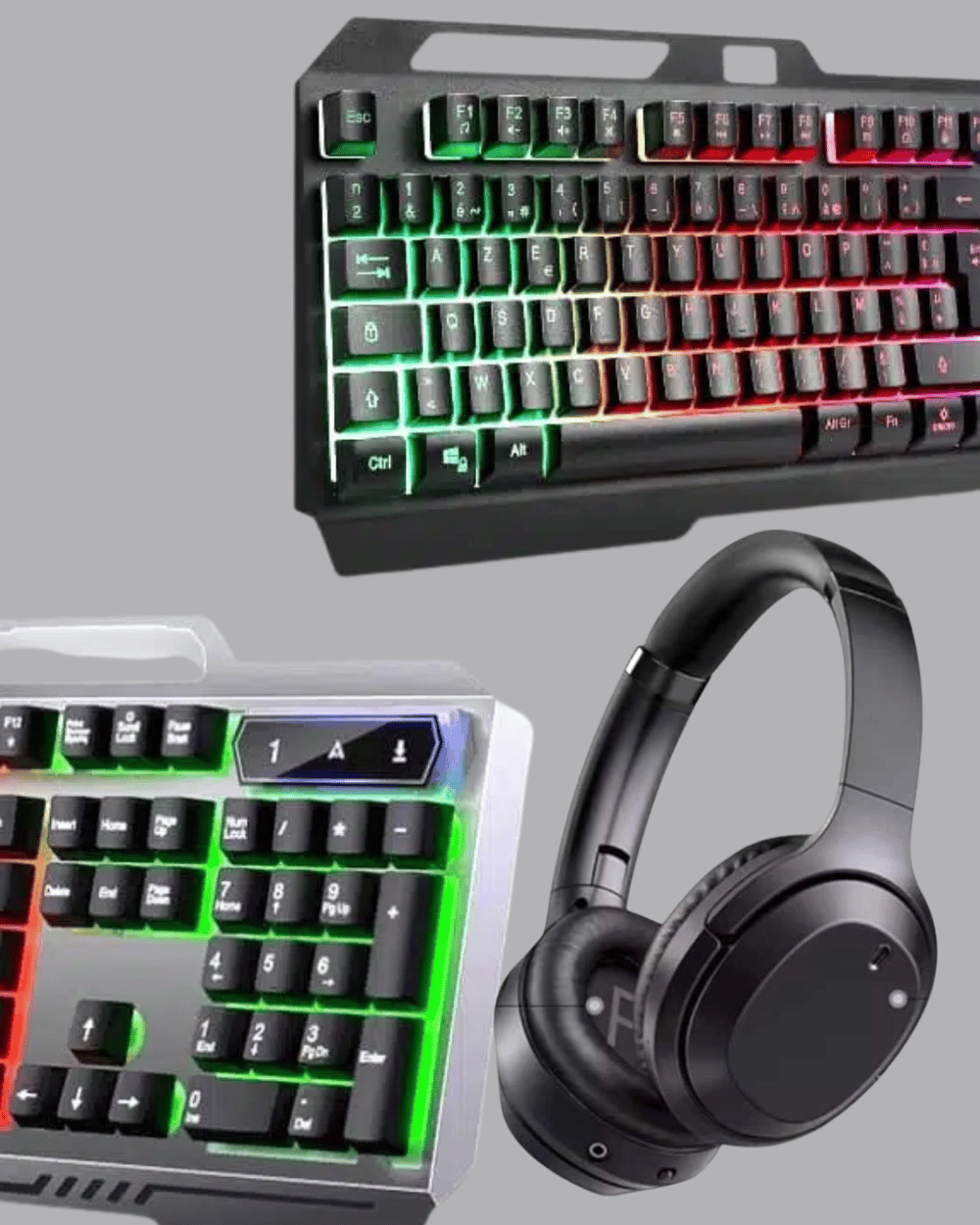 Işıklı Oyuncu Klavye Mouse ve Bluetooth Kulaklık Seti Türkçe Q USB