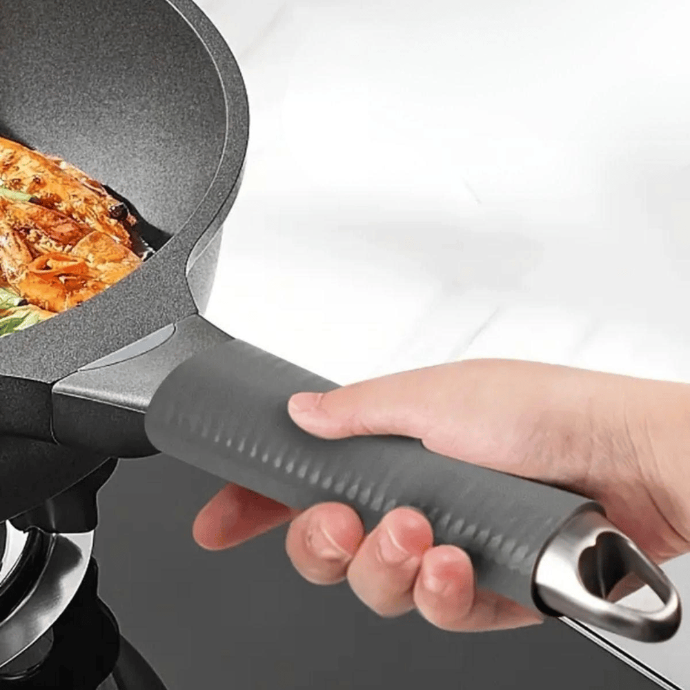 Isıya Dayanıklı Silikon Kauçuk Tencere,kapı Tutma Kılıfı Kendinden Küçülen,her Sapa Uyumlu Tava Kulp Yalıtımı 12-15 Cm Bx40