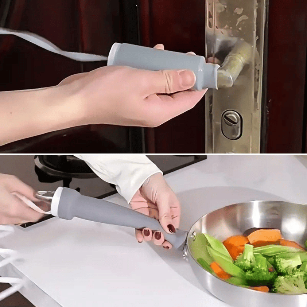 Isıya Dayanıklı Silikon Kauçuk Tencere,kapı Tutma Kılıfı Kendinden Küçülen,her Sapa Uyumlu Tava Kulp Yalıtımı 12-15 Cm Bx40