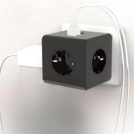 Isıya Dayanıklı Termal Akım Korumalı Ve Çocuk Korumalı 3 Priz Girişli 3 Usb Girişli Küp Priz Bx40