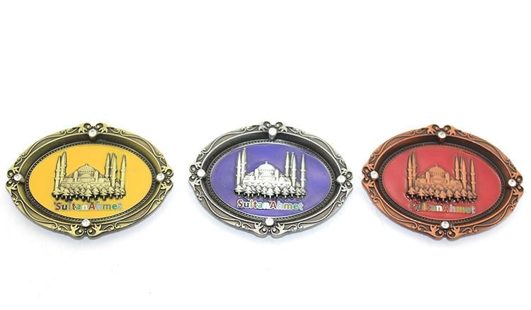 İstanbul Temalı Metal Magnet Sultanahmet Kabartmalı