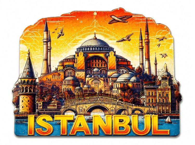 İstanbul Temalı Silikon Buzdolapı Süsü Magnet Alk5378