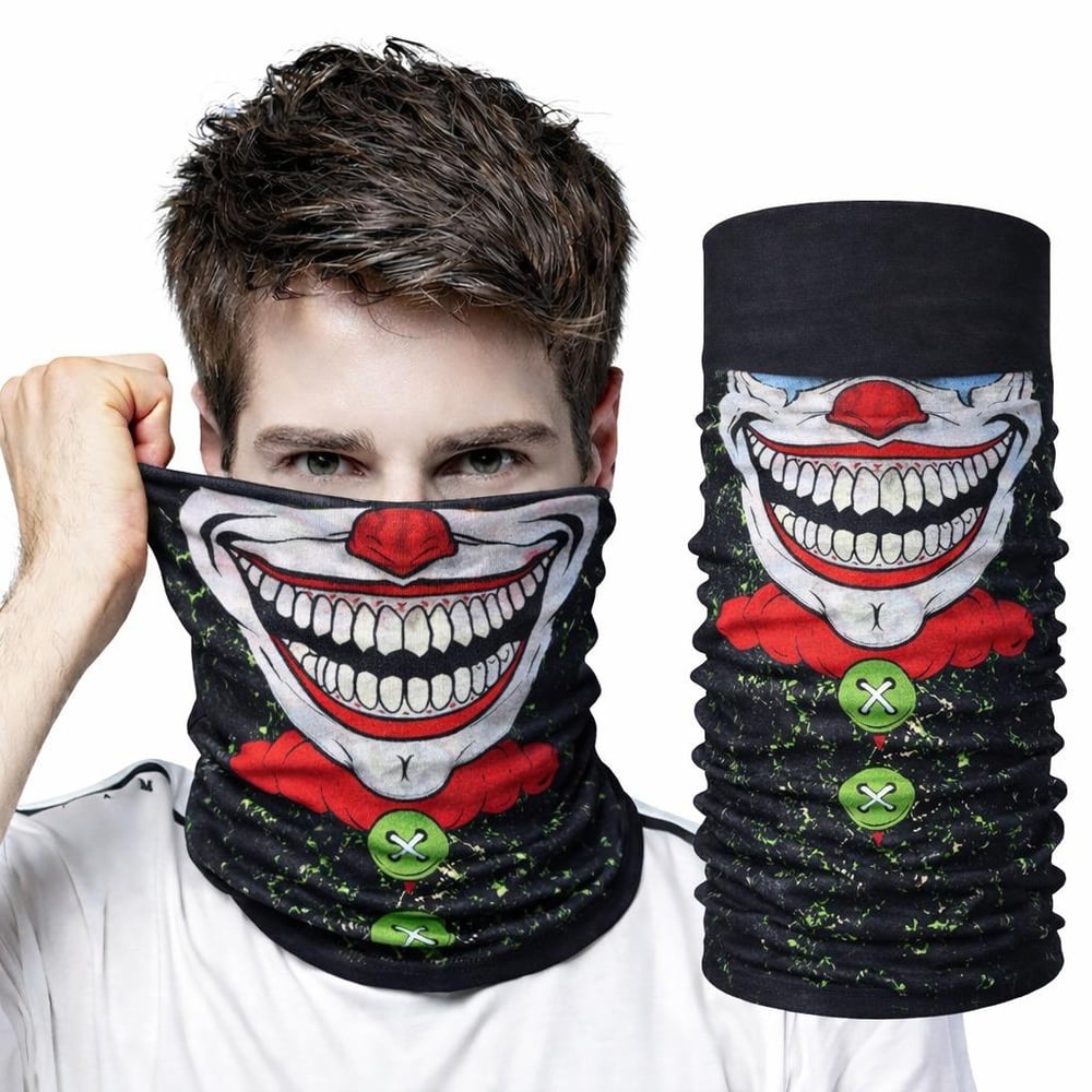 Joker Yüz Baskılı Baf Bandana - Çok Amaçlı Boyunluk Bandana 2 No (3936)