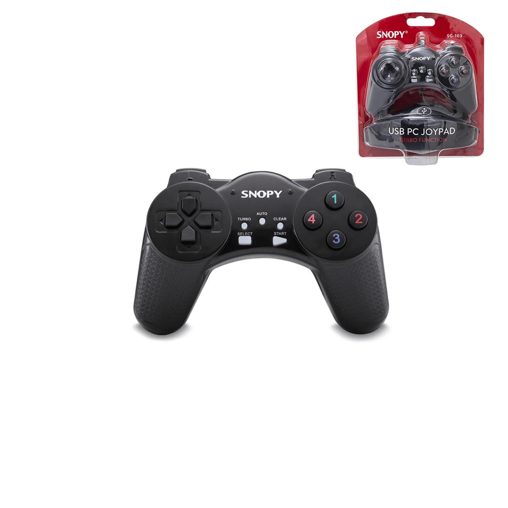 Joypad - Gamepad Siyah Oyun Kolu Usb Kablo 13 Düğme - 8 Yön Tetikleyici 1.5mt Kablo Bx40